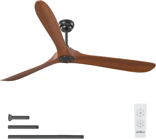 Vista 13 de addlon Ventiladores de techo de madera maciza de 42 pulgadas con luces