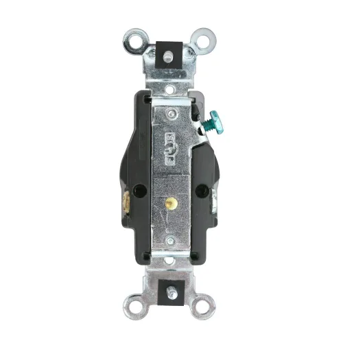 Vista 3 de Leviton Salida de un solo receptáculo, resistente a la intemperie, 20 amperios, 250 voltios, grado de especificación industrial de servicio pesado