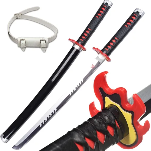 Vista 27 de ziqing Espada para cosplay de Demon Slayer hecha a mano, Katana de 31 pulgadas con múltiples estilos para elegir