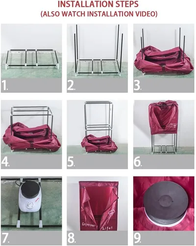 Vista 4 de Secadora de ropa portátil de 1000 W con bolsa secadora para apartamentos, RV, viajes (enchufe de EE. UU.)