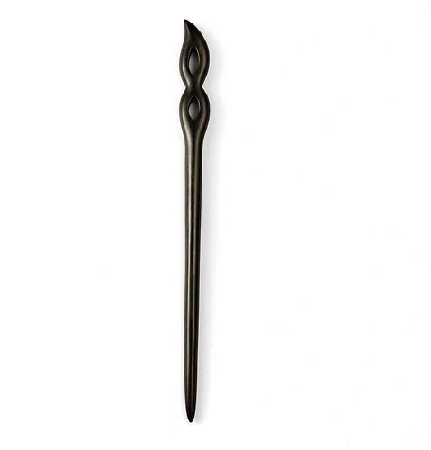 Vista 11 de Palillos clásicos hechos a mano tallados para el cabello, sándalo negro natural (ébano), palillos para peinar, accesorio para hacer updo, 7 pulgadas