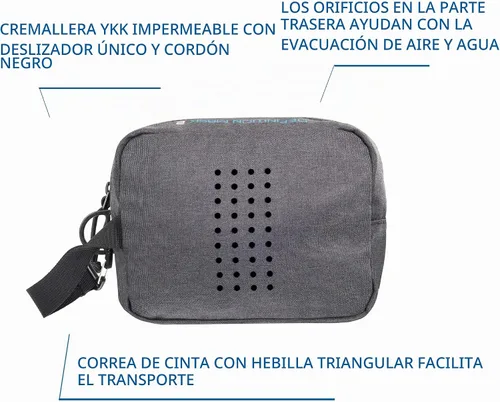 Vista 5 de SCUBAPRO Definition Mask 2 - Bolsa de buceo con correa para equipo de buceo, tela gris de dos tonos reciclada de primera calidad