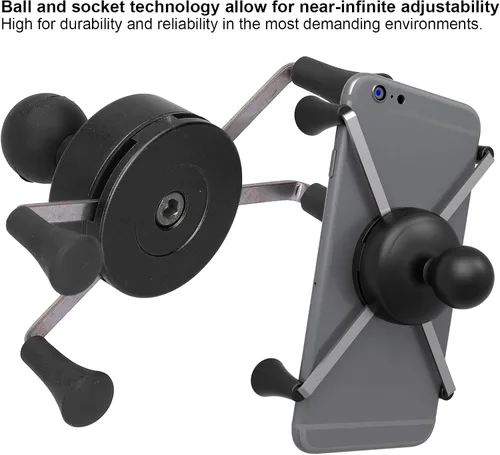 Vista 6 de Soporte de teléfono para motocicleta, soporte para teléfono celular, modificación universal con 13 accesorios, soporte de bicicleta para manillar