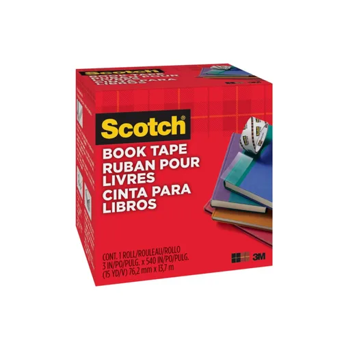 Vista 3 de Scotch Cinta para libros, 3 pulgadas x 540 pulgadas, excelente para reparar, reforzar, proteger y cubrir (845-300)
