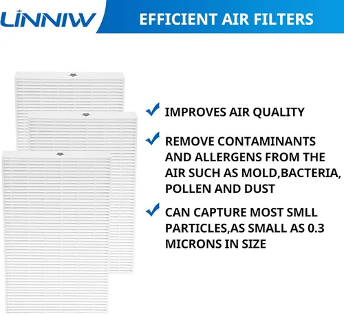 Vista 6 de LINNIW Filtro HPA300 R Paquete de 3 filtros de repuesto R compatibles con purificadores de aire Honeywell HPA300, compatible con HPA090, HPA100