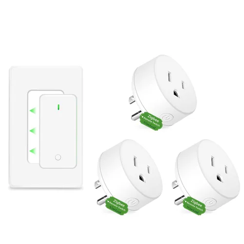 Vista 32 de NineLeaf - Enchufe de salida de control remoto, interruptor de luz de encendido y apagado inalámbrico desmontable 500FT Light Plug Decorator