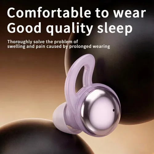 Vista 2 de Auriculares para dormir inalámbricos en el oído, ligeros, mini Bluetooth 5.4, diseño pequeño para dormir, correr, entrenamientos, etc