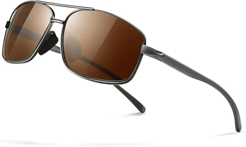 Vista 10 de SUNGAIT lentes de sol polarizados rectangulares livianos con protección 100% contra rayos UV