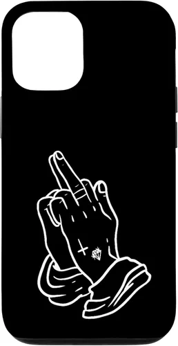 Vista 28 de Praying Hands Show Middle Finger Men's T-Shirt Women Case for iPhone 17