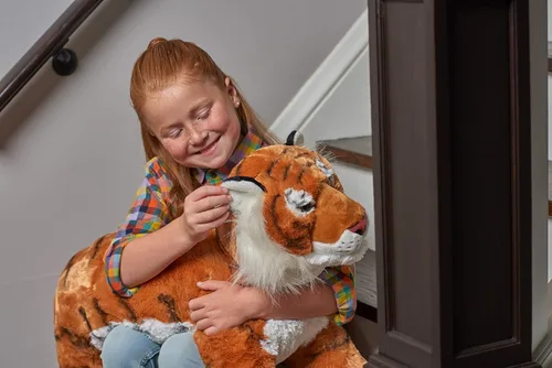 Vista 6 de Wild Republic Jumbo - Animal gigante de peluche, Talla Tiger, 30