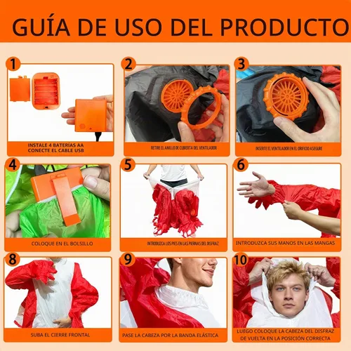 Vista 6 de Disfraz inflable de tiburón martillo de Halloween para fiesta de cosplay