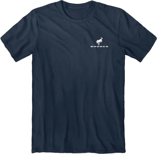 Vista 2 de Bronco Ford Off Road Flag - Camiseta de manga corta para hombre, bandera estadounidense, diseño todoterreno para los amantes de Estados Unidos, 100%