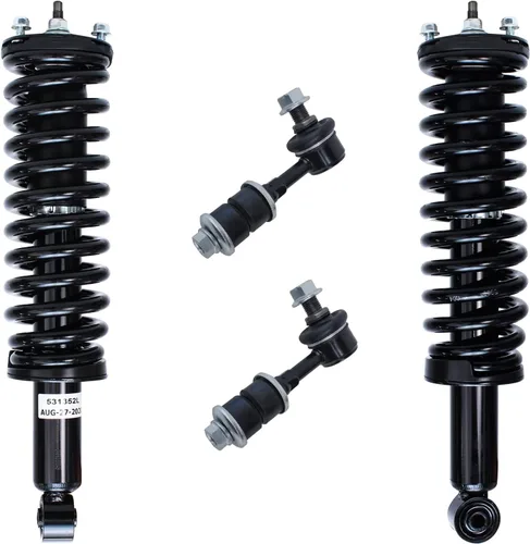 Vista 49 de Detroit Axle - Kit de 4 piezas RWD Puntales Delanteros Barras Estabilizadoras para Ford F-150 2021 2022 2023 2024, 2 Puntales con Resorte Helicoidal