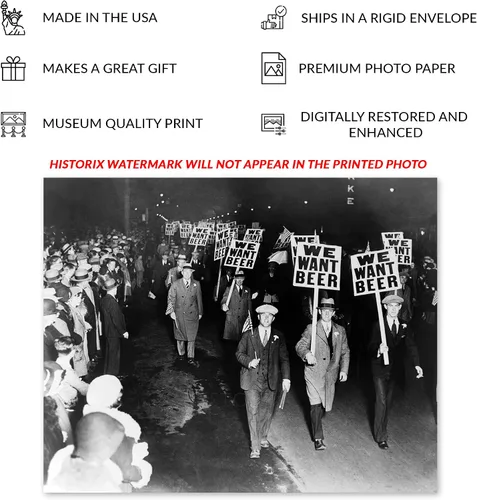 Vista 3 de HISTORIX Vintage 1931 Sindicato de Trabajadores Anti Prohibición Protesta Imprimir Foto - 8x10 pulgadas Anti Prohibición Reunión de Sindicatos