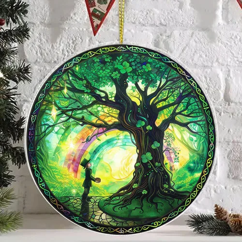 Vista 9 de Adorno de atrapasoles de cristal con diseño de mal de ojo, decoraciones de Navidad, adornos de Navidad para árbol, ideas de regalo de vacaciones
