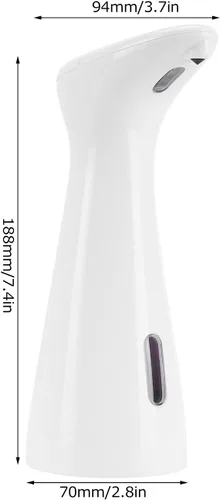 Vista 5 de OUKENS Dispensador automático de jabón, 6.8 fl oz, sensor sin contacto, dispensador de jabón de manos con infrarrojos para baño y fregadero