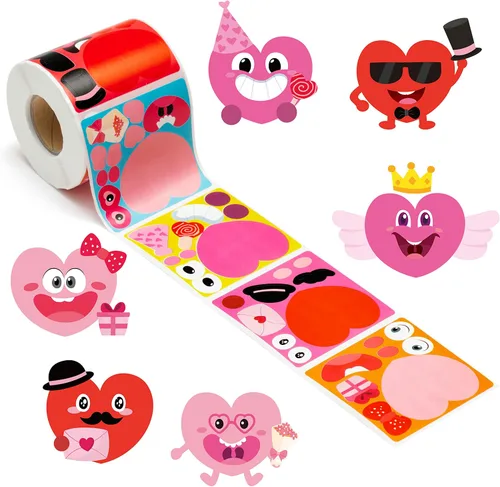 Vista 26 de Haooryx Fall Pumpkin Stickers Roll, 300 Pcs Make Your Own Halloween Pumpkin