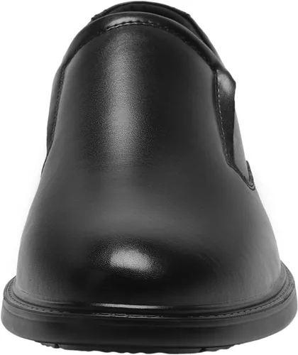 Vista 3 de Mocasines casuales sin cordones para hombre, zapatos elásticos con punta cuadrada, zapatos de vestir de boda, zapatos de lujo para oficina
