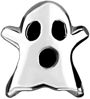 Vista 2 de MiiFort Bonito dije de fantasma de Halloween compatible con pulseras Pandora, Casper blanco, hija, hermana, nieta, Metal, No es una piedra preciosa