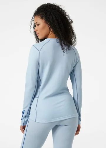 Vista 4 de Helly-Hansen LIFA Merino - Camisa de capa base de cuello redondo con estampado de peso medio para mujer
