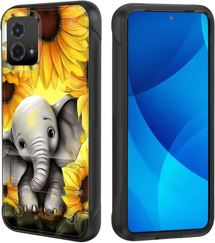 Vista 17 de Funda para Moto G 5G 2023, de doble capa, resistente a prueba de golpes, con soporte, funda protectora militar a prueba de caídas para Motorola Moto