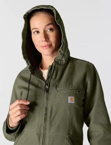 Vista 3 de Carhartt Chaqueta Iconic Washed Duck Sierra para mujer Albahaca