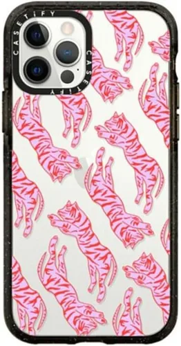 Vista 32 de Funda CASETiFY Impact Case para iPhone 12 / iPhone 12 Pro - Aries Moross - Sticker - Negro Transparente