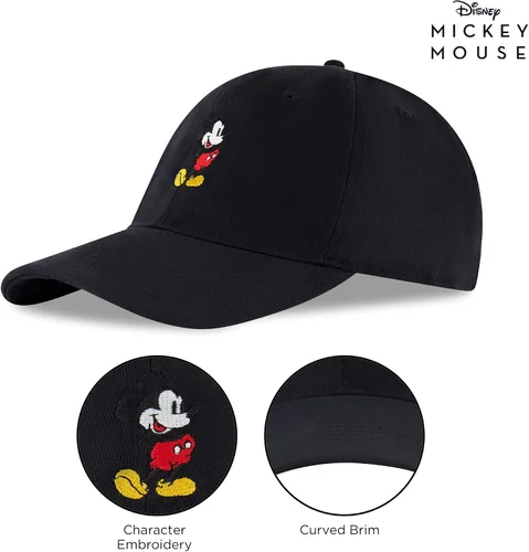 Vista 5 de Disney Gorra de béisbol para hombre, sombrero ajustable de Mickey Mouse para adultos