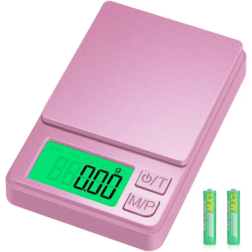 Vista 9 de Báscula de bolsillo de 1000 g/0.1 g, báscula digital de cocina de alta precisión Diyife, pantalla LCD, 7 unidades con función de tara, adecuada