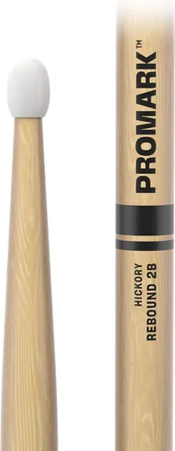 Vista 2 de ProMark Rebound 2B Baquetas de Hickory, Punta Ovalada de Nylon, 1 Par