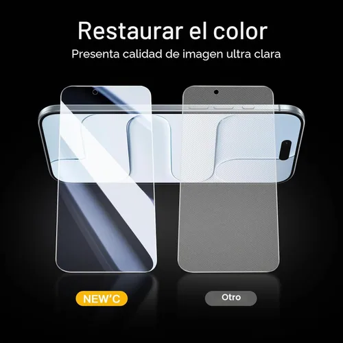 Vista 6 de NEW'C Paquete de 3 protectores de pantalla de privacidad para iPhone Air/iPhone 17 Air (6.5 pulgadas), película de vidrio templado antiespía