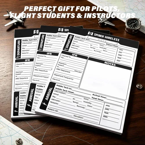 Vista 7 de 3 Pack Pilot Kneeboard Notepad, IFR Flight Notepad for Pilot