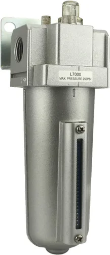 Vista 5 de Lubricador de grado industrial para herramientas neumáticas de aire lubricado con aire comprimido, cuenco de metal con mira visible, 225 PSI MAX