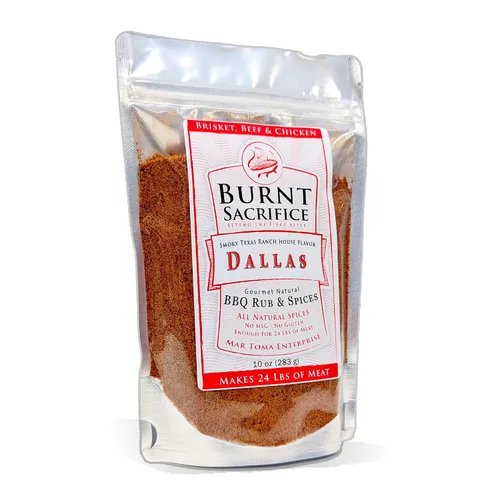 Vista 5 de Burnt Sacrifice Dallas Style Spicy Gourmet BBQ Spice Dry Rub Condimentos - (3 paquetes de 1.5 onzas) Asados de pechuga de tres puntas de pollo