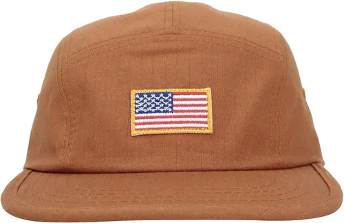 Vista 2 de WITHMOONS Jockey MU21161 - Gorra plana con 5 paneles con bandera estadounidense