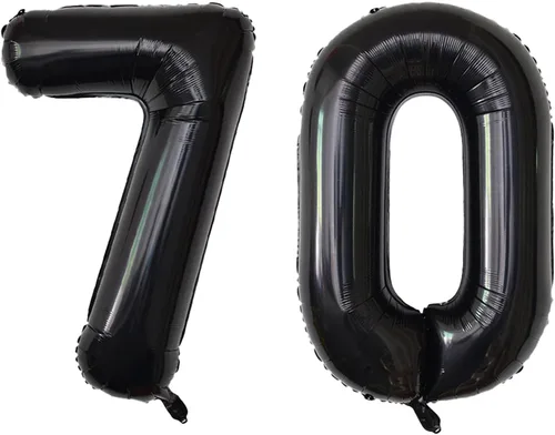 Vista 169 de Globos gigantes de números negros de 40 pulgadas, globos de aluminio de Mylar con helio para cumpleaños, globo número 0 para decoración de fiestas
