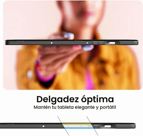 Vista 5 de Fintie Funda transparente para Samsung Galaxy Tab S10 Lite/S10 FE/S9 FE Negro