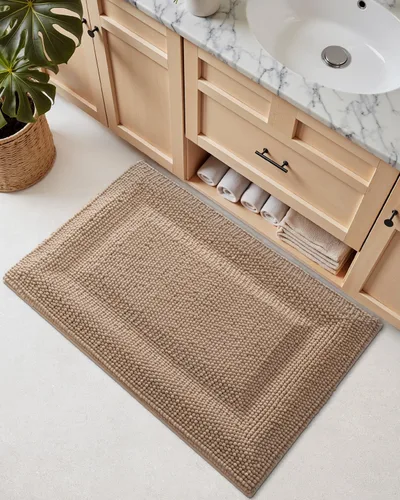 Vista 4 de DEXI Alfombrillas de baño para el baño 16x24, alfombra de baño antideslizante lavable, alfombrilla de baño de chenilla gruesa y suave absorbente