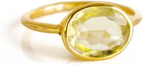 Vista 58 de Oval Birthstone Ring Bezel Set in Vermeil Gold, Sterling Silver, or Rose Gold, Stacking Birthstone Ring [rOMB]
