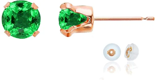 Vista 49 de Aretes de tuerca de plata de ley 925 chapados en oro de 14 quilates macizo, oro amarillo, blanco o rosa de 0.236 in Amatista