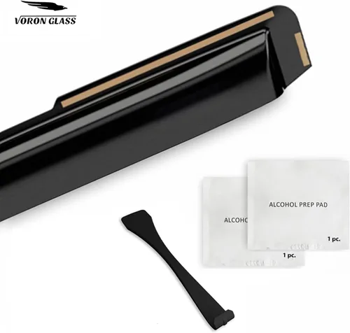 Vista 6 de Voron Glass Protectores de lluvia en canal para Jeep Wrangler JK 2007-2018 Para Wrangler JK 07-18