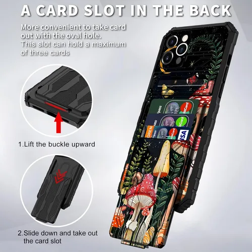 Vista 2 de Funda para iPhone 14 Pro Max 2022 de 6.7 pulgadas, funda híbrida delgada a prueba de golpes para iPhone 14 Pro Max, funda de transporte