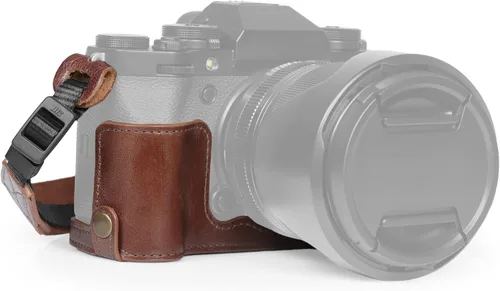 Vista 10 de MegaGear Ever Ready - Funda de piel auténtica compatible con Fujifilm X-T5, color negro