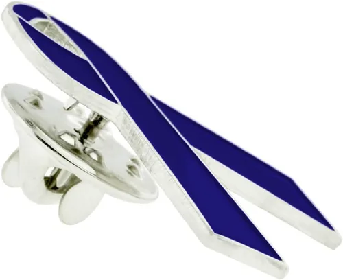 Vista 10 de PinMart Awareness - Pin de solapa esmaltado – Pin de cinta chapado en níquel y oro – Cinta de prevención y conciencia – Broche de joyería con parte