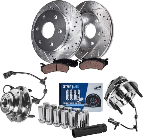 Vista 13 de Detroit Axle - Kit de frenos para Chevrolet Cruze 2011-2015 2013-2016 Sonic 2016 Cruze Limited Rotores de freno de disco ranurados perforados