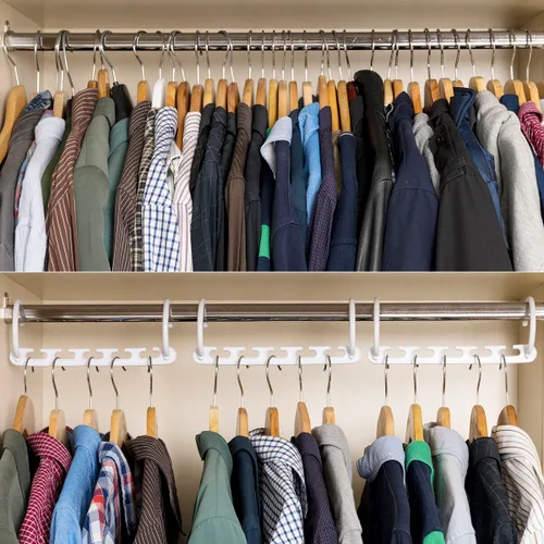 Vista 4 de Organizador de Perchas para 40 Prendas Plusrobe InnovaGoods 24 Piezas