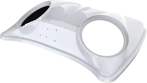 Vista 62 de Tapas de altavoz dobles de 8 pulgadas a juego para Advanblack/OEM Harley Rushmore estilo Razor, Chopped & King Tour Pak Whisky ámbar