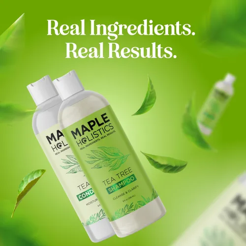 Vista 11 de Juego de champú y acondicionador de árbol de té, champú y acondicionador clarificante sin sulfato para el cuidado del cabello graso y el cuero