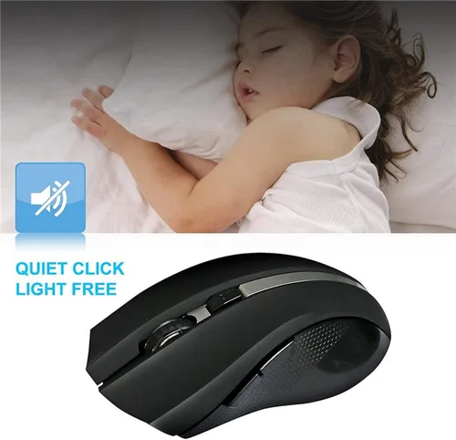 Vista 3 de XBOSS L7 - Ratón óptico inalámbrico con Bluetooth de 6 botones para computadora PC mouse con adaptador USB Mause para OS Windows Mac Linux Ps2 Ps3