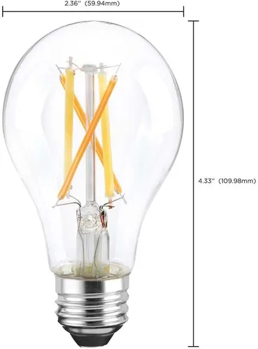 Vista 3 de Satco S11274 Starfish WiFi-Control A19 Bombilla LED inteligente blanca sintonizable, 7.5 vatios, 2200K-5000K